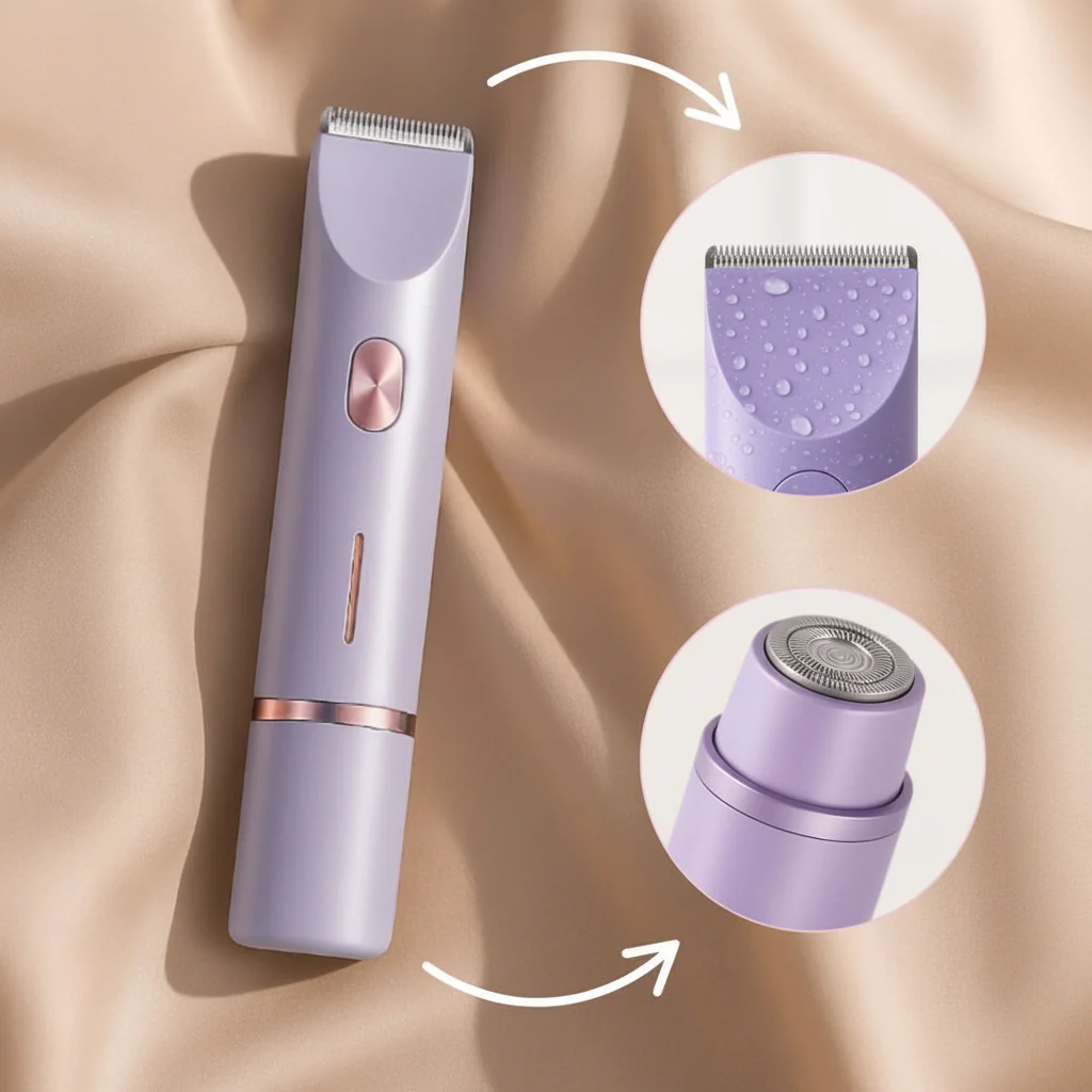 Electric Womens Shaver Waterproof Sensitive Skin Razor Bikini Line - Image 9
