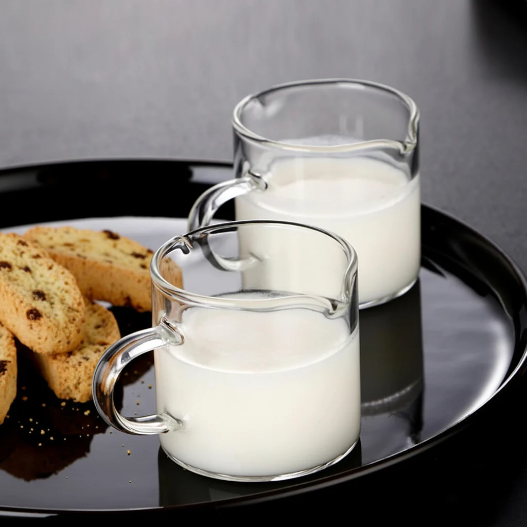Espresso Cups Glass Double Spout Measuring Cup 4oz Coffee Pitcher - Image 5