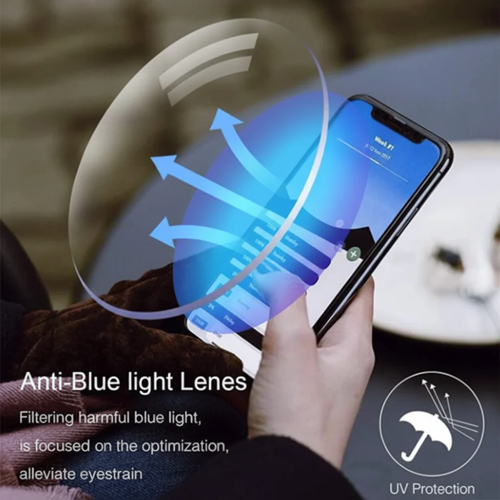 Eyeglasses Progressive Blue Light Blocking Rimless Reading Glasses - Image 4