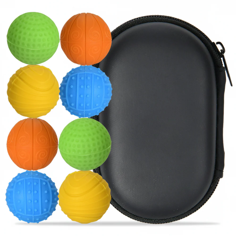 Fidget Toy Magnetic Silicone Sensory Balls Desk Set - Image 4