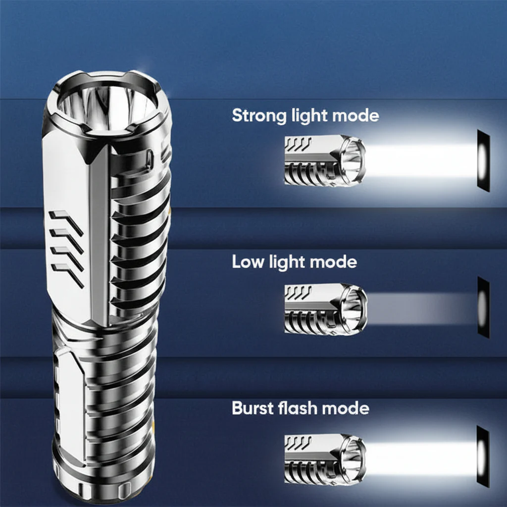 Flashlight LED Tactical Rechargeable Aluminum Torch Outdoor Use - Image 5