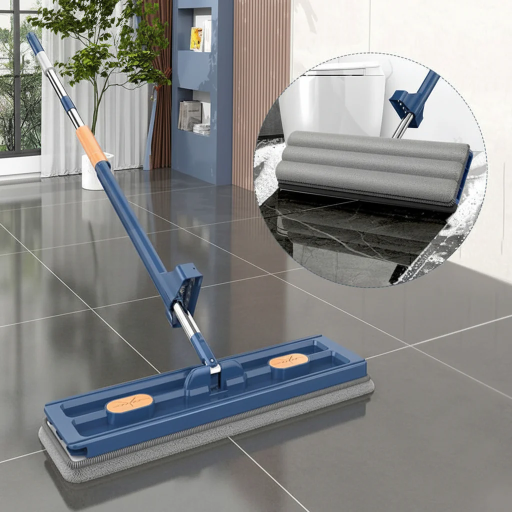 Floor Mop Flat Microfiber Spray Mop Long Handle Cleaning System - Image 2