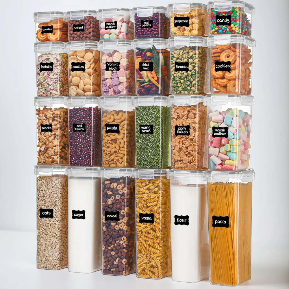 Food Storage Containers Airtight Stackable Clear Kitchen Set - Image 3