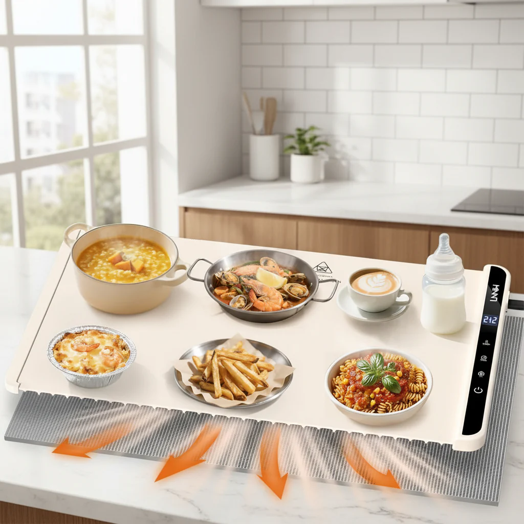 Food Warming Mat Electric Heat Resistant Tabletop Serving Warmer - Image 4