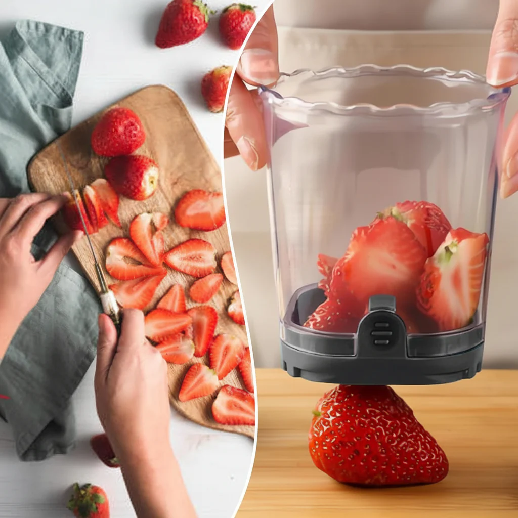 Fruit Slicer 8 Blades Easy Use Strawberry Cutter Fruit Salad - Image 5