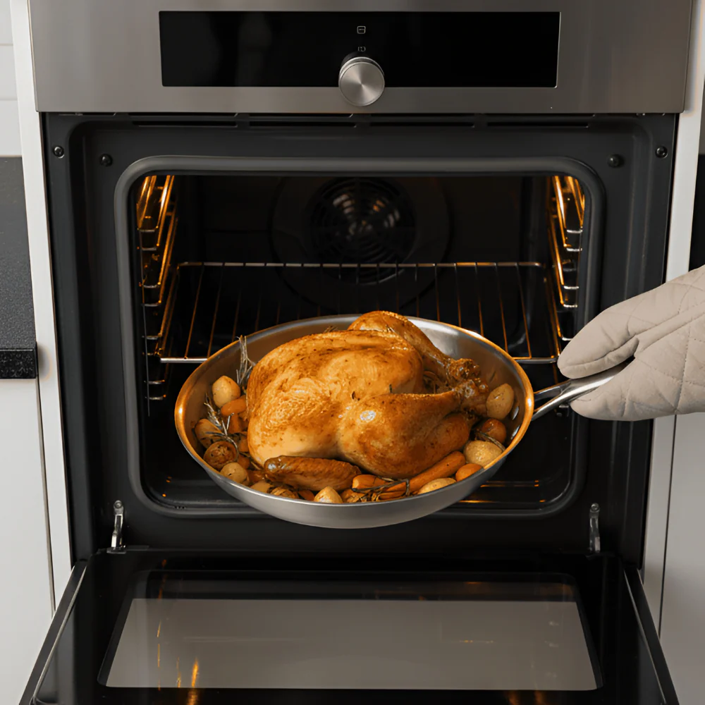 Frying Pan Titanium Cooking Skillet High Heat Use - Image 3