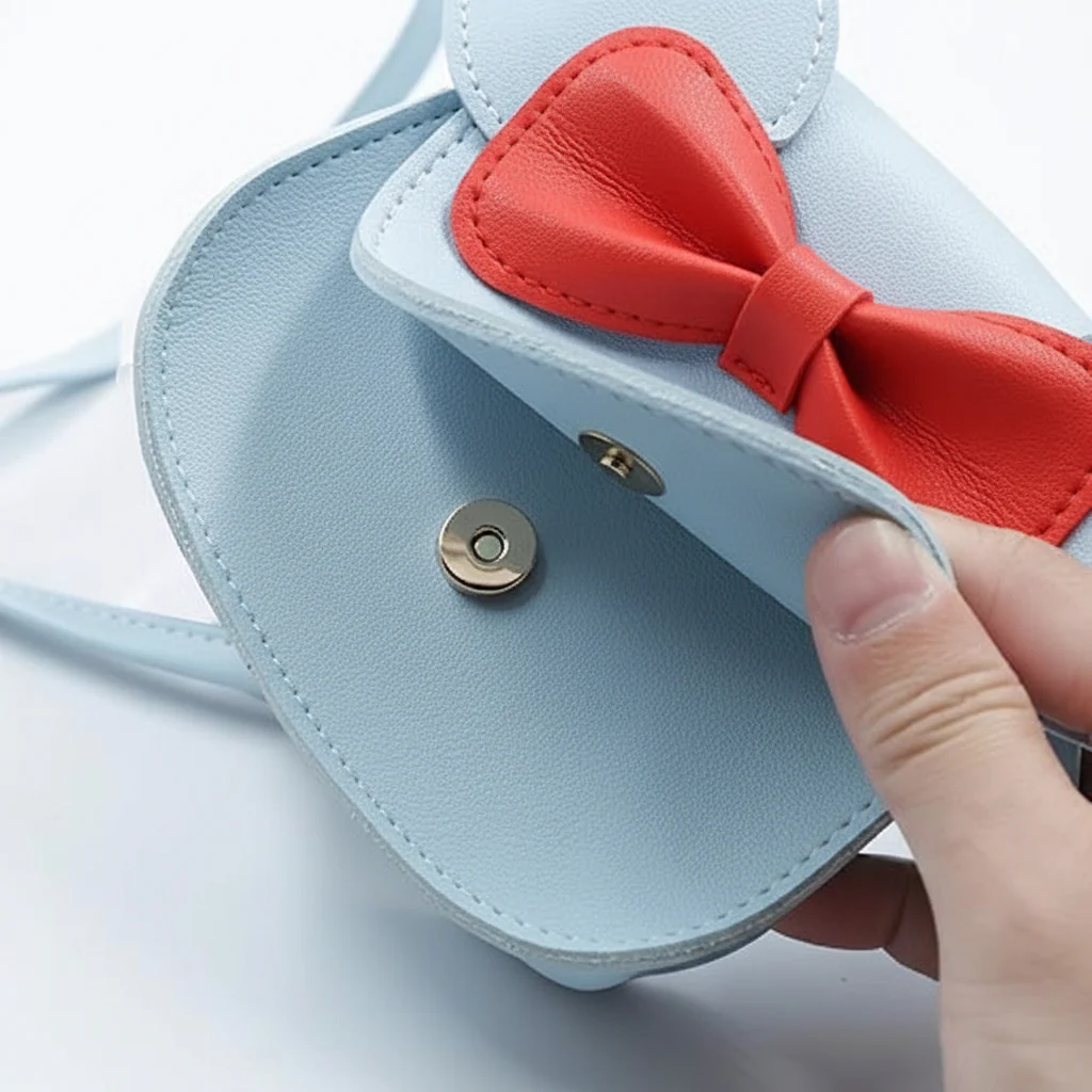 Girls Purse Cute Mouse Crossbody Bag Bow PU Mini Handbag - Image 4