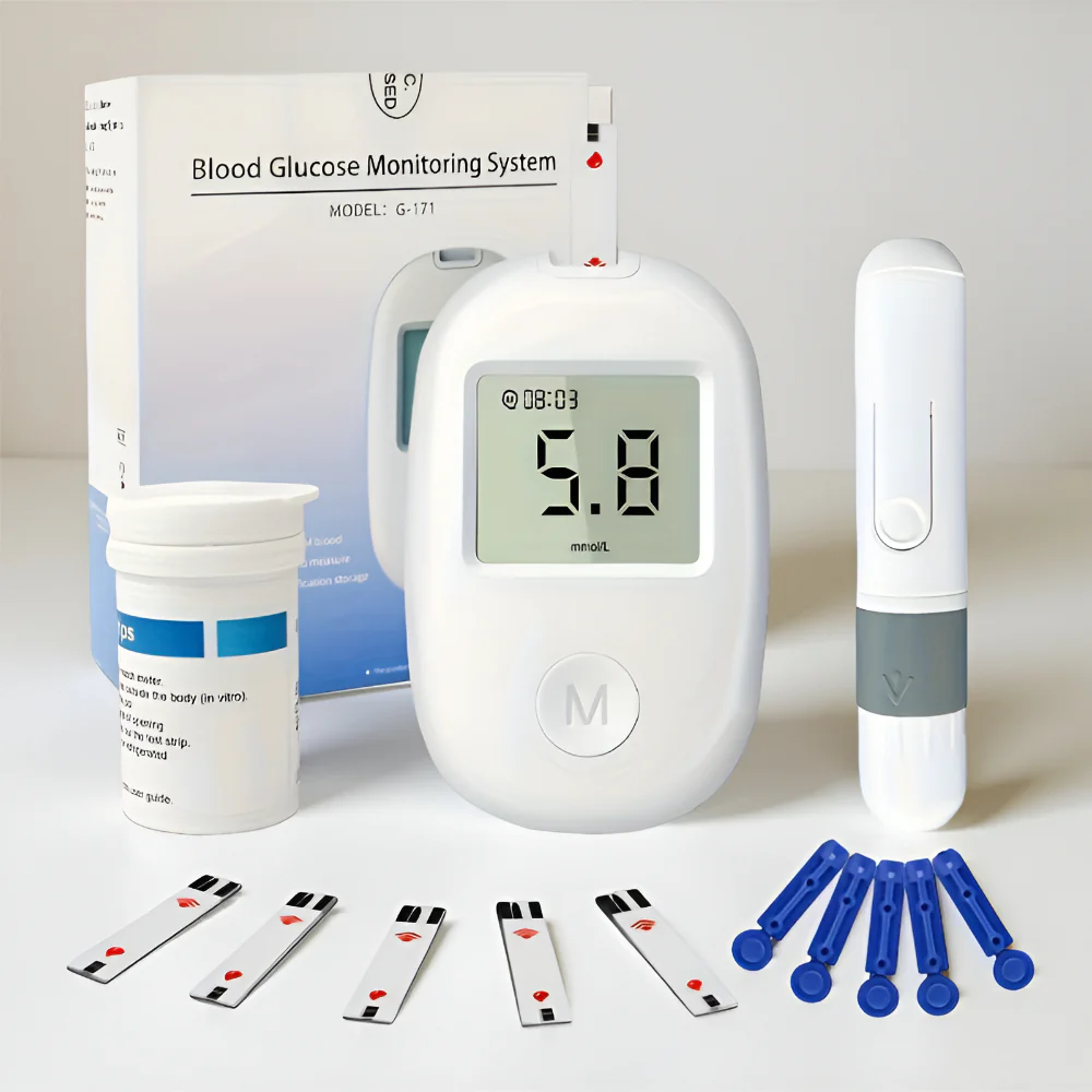 Glucose Monitor Kit Digital Blood Sugar Test Meter Device - Image 3