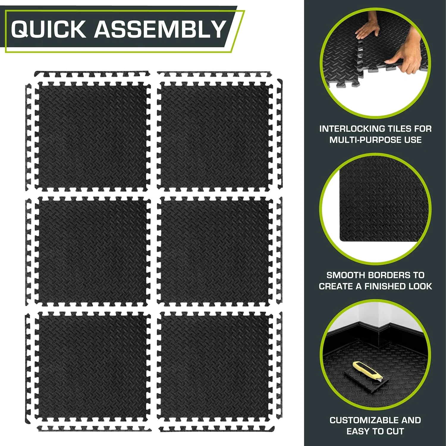 Gym Floor Mats Interlocking EVA Foam Exercise Flooring Tiles - Image 6