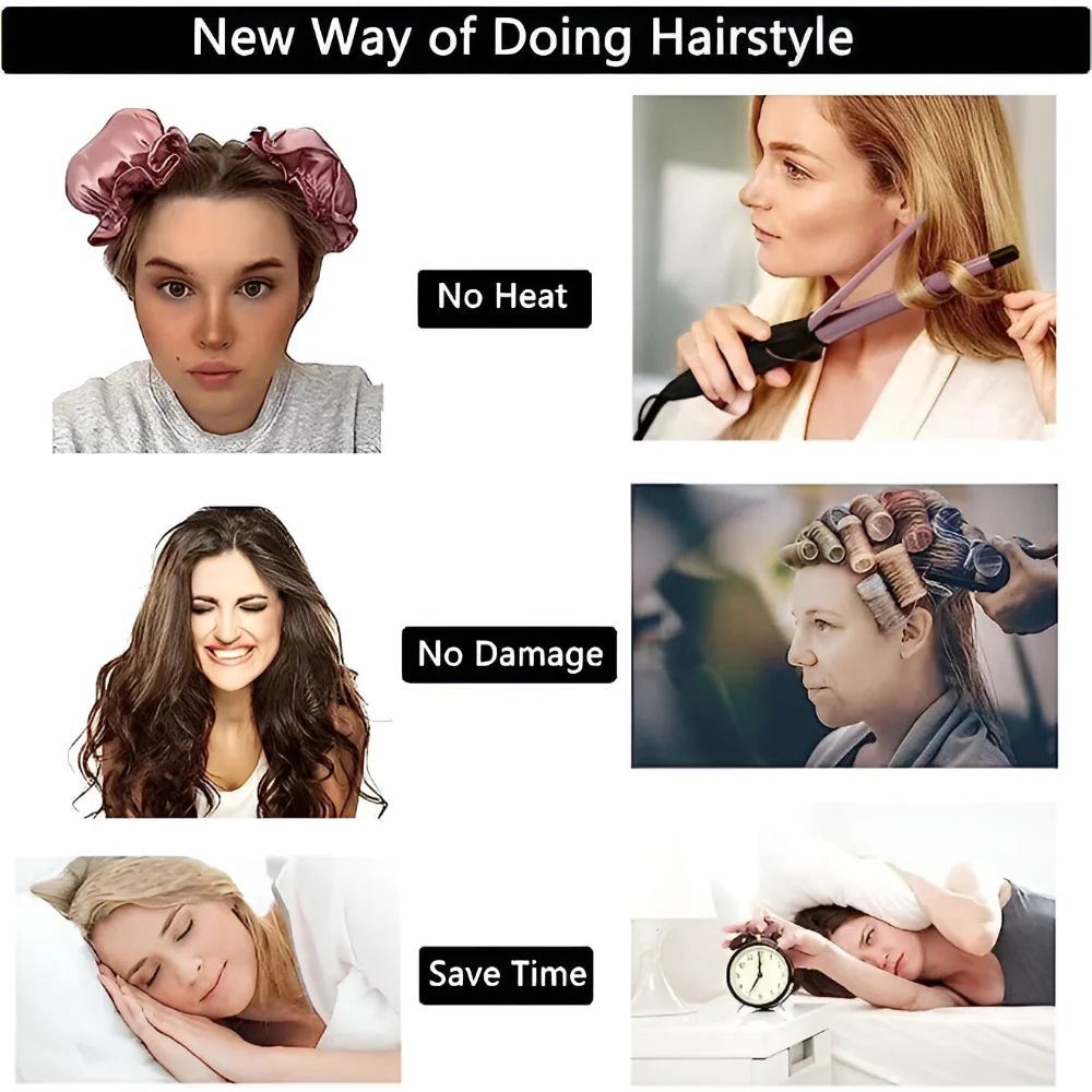 Hair Curler Set Heatless Curling Kit Women Styling Tool - Image 13