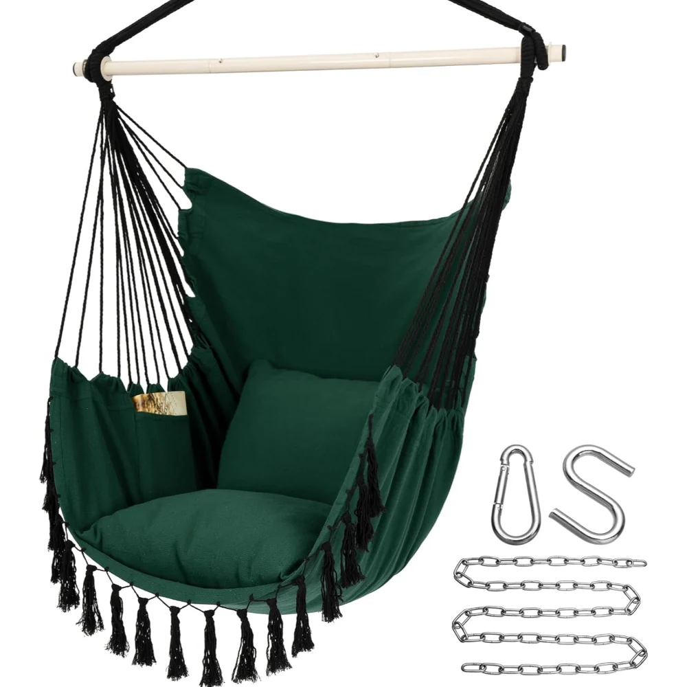 Hammock Chair Hanging Swing Seat Indoor Outdoor - Image 14