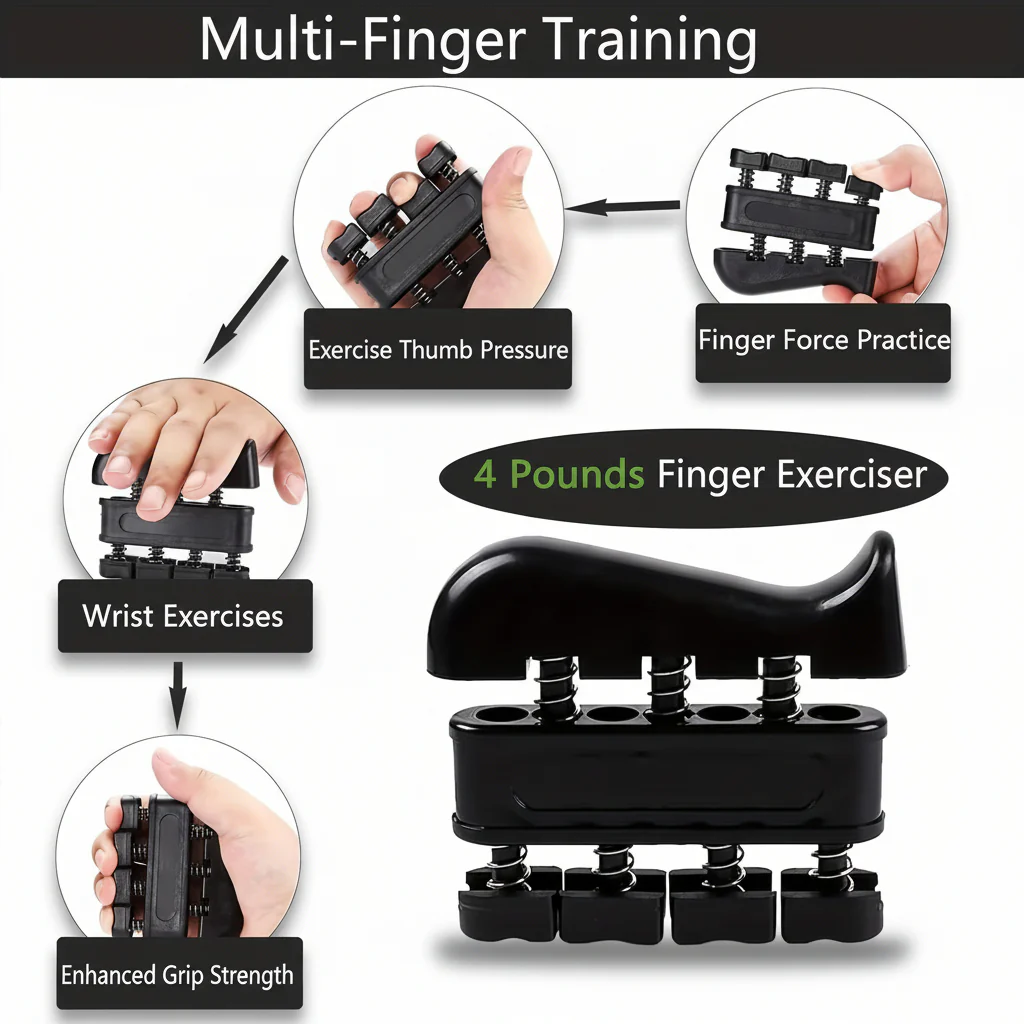 Hand Gripper Forearm Strength Trainer Adjustable Metal Workout Set - Image 5