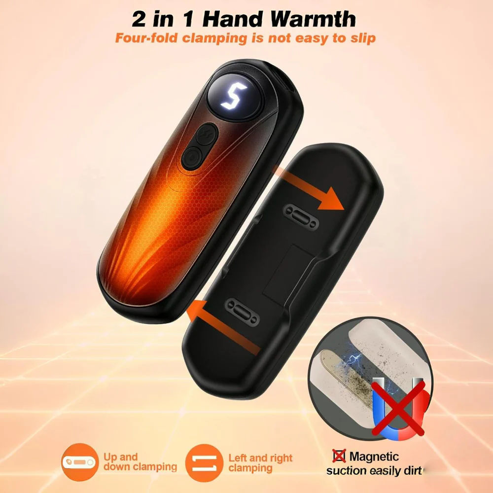 Hand Warmers Rechargeable LED Pocket Heater Set - Image 2