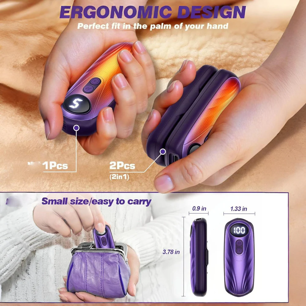 Hand Warmers Rechargeable LED Pocket Heater Set - Image 20