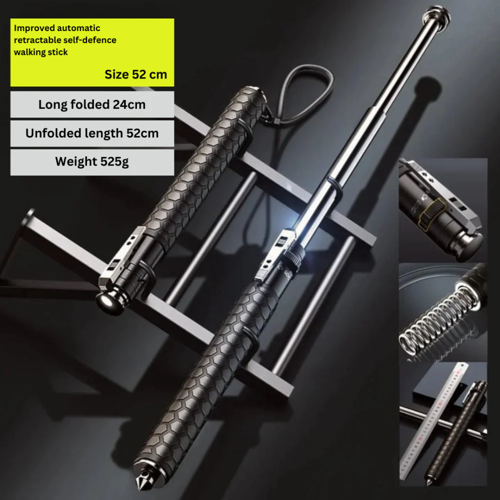 Hiking Pole Telescopic Alloy Outdoor Trekking Safety Stick - Image 4