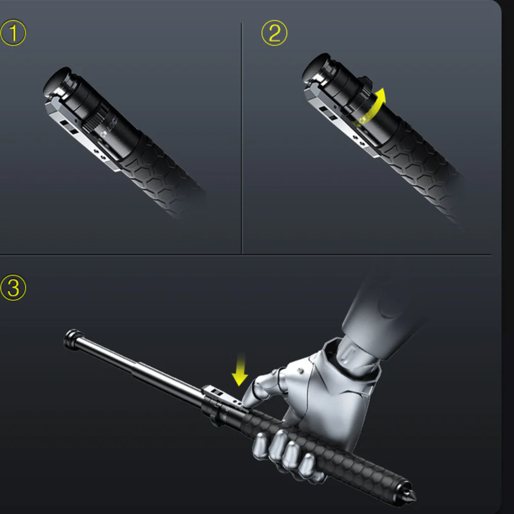 Hiking Pole Telescopic Alloy Outdoor Trekking Safety Stick - Image 7