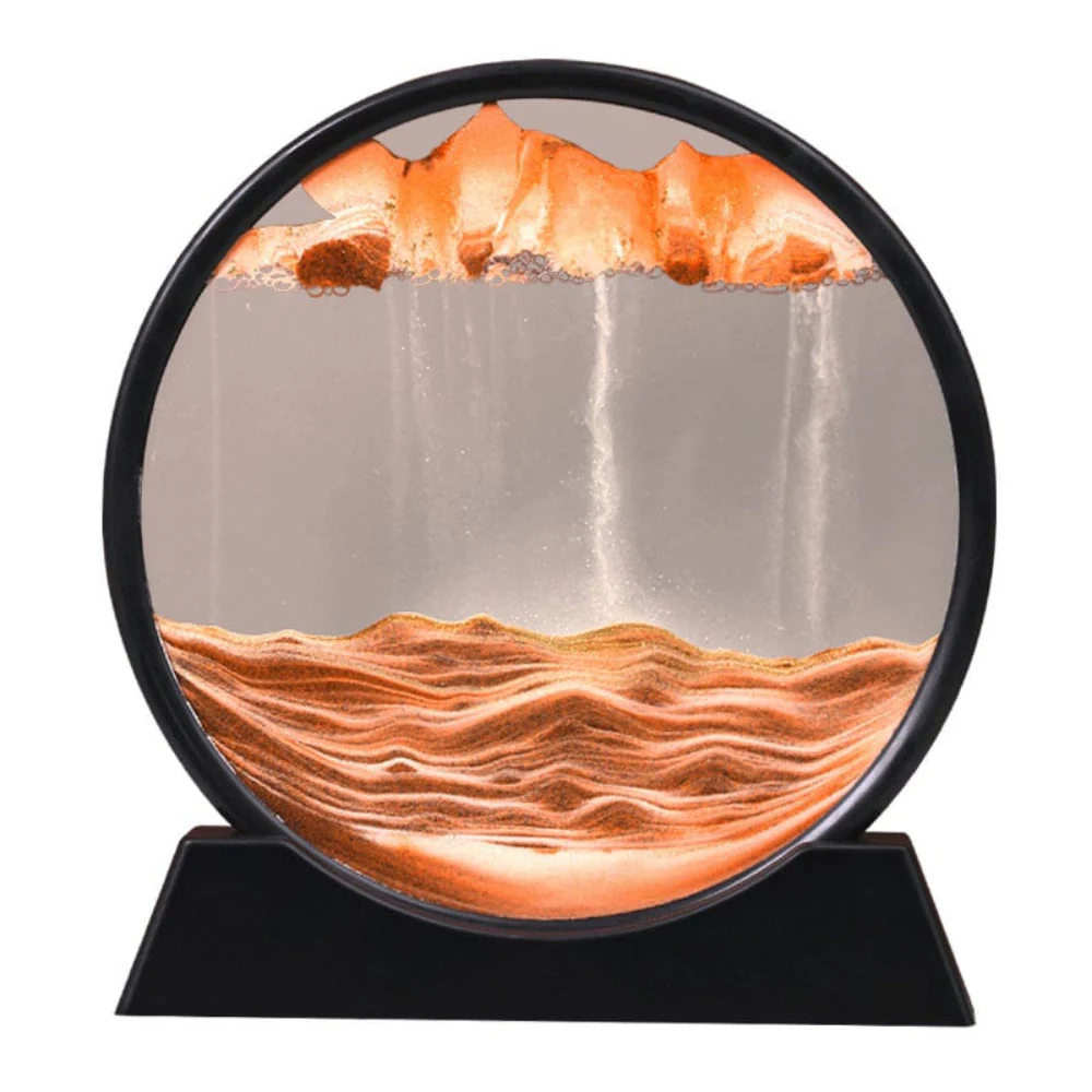 Home Decor Sand Art Moving Glass Display Table Sculpture - Image 19