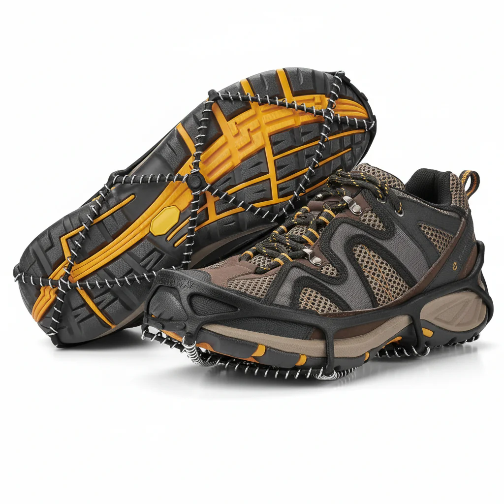 Ice Cleats Traction Spikes Shoes Steel Coil Anti Slip Grips - Image 2