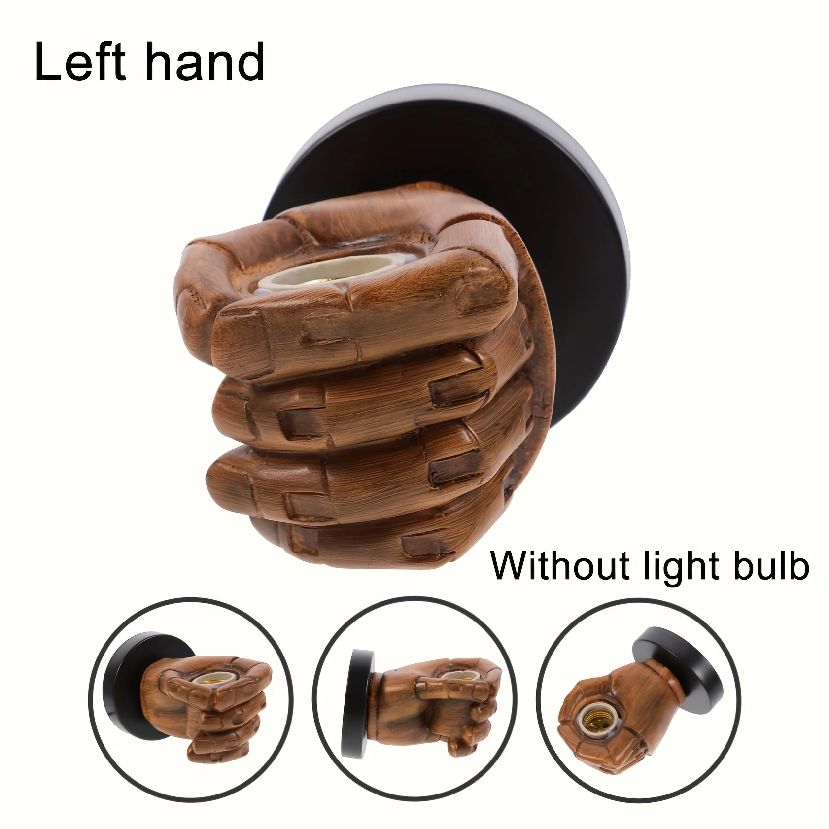 Industrial Hand Wall Lamp | Resin E26 Wall Sconce - Image 6