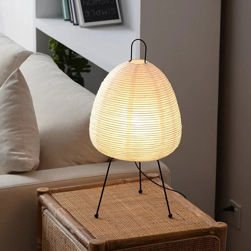Japanese Rice Paper Table Lamp | Minimalist Zen Lighting - Image 4
