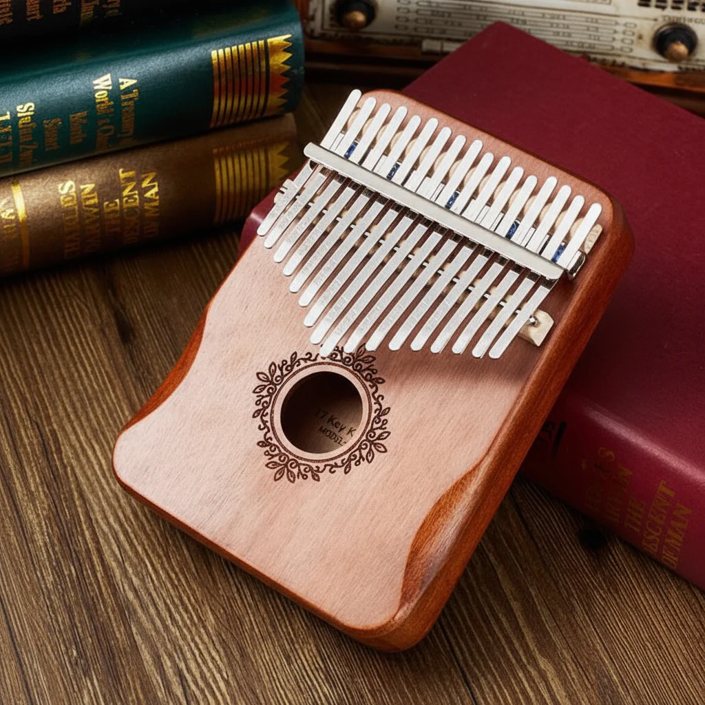 Kalimba Piano Thumb Mahogany Wood 17 Key Instrument - Image 2