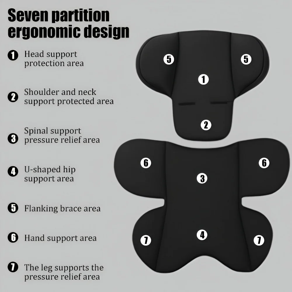 Kids Car Seat Cushion Travel Support Pad Insert - Image 4