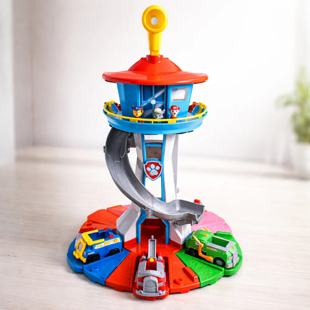 Kids Toy Car Slide Tower Racing Track Playset - Image 5