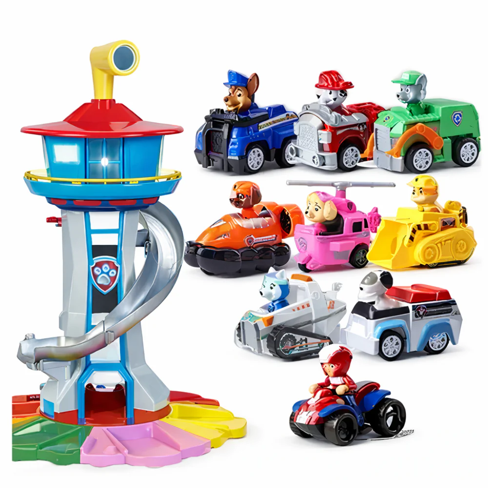 Kids Toy Car Slide Tower Racing Track Playset - Image 6