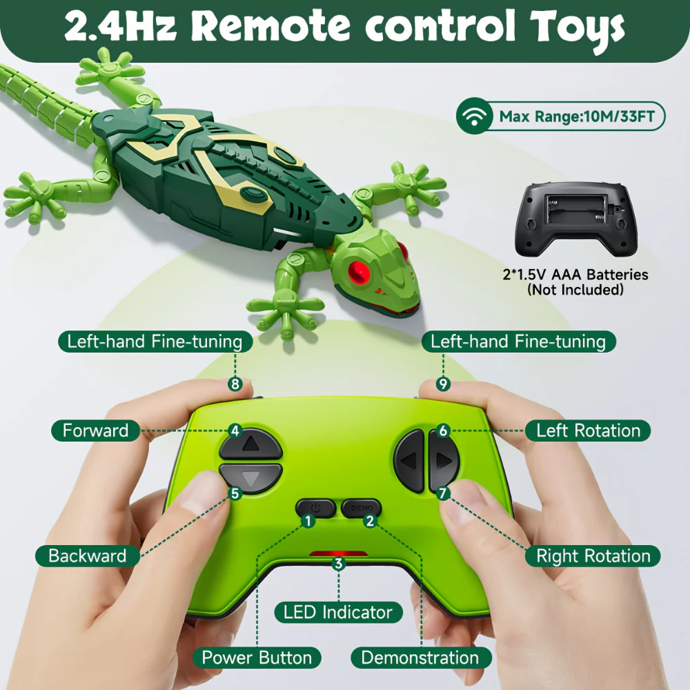 Kids Toy Remote Control Lizard Wall Climbing Action Design - Image 5