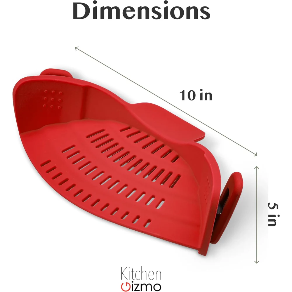 Kitchen Strainer Clip Style Pot Pasta Colander Silicone - Image 40