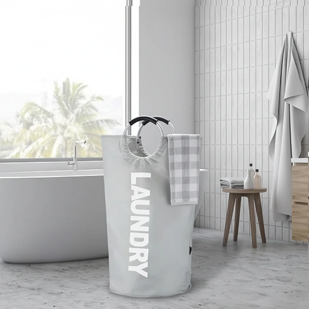Laundry Hamper Large Foldable Waterproof Fabric Basket - Image 10