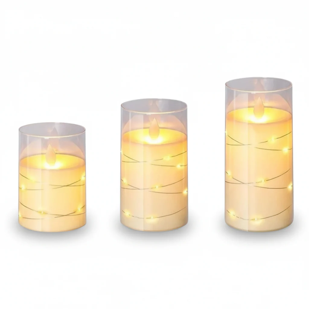 LED Candles Flameless Decorative Remote Control Warm White Set - Image 4