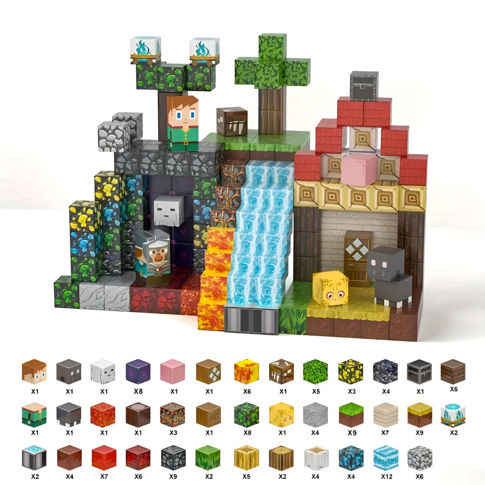 Magnetic Blocks Creative Building Cube Set Kids Play - Image 2