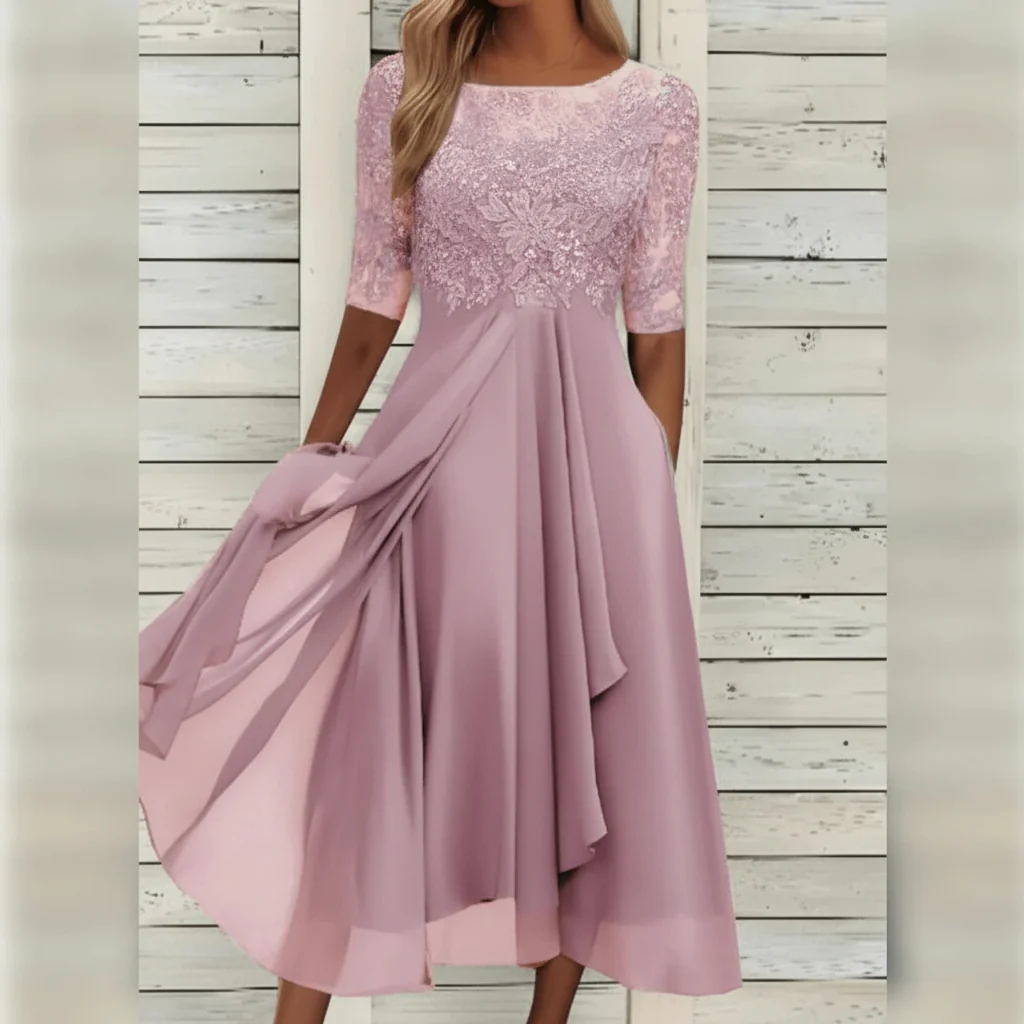 Maxi Dress Womens Elegant Chiffon Evening Party Dress - Image 6