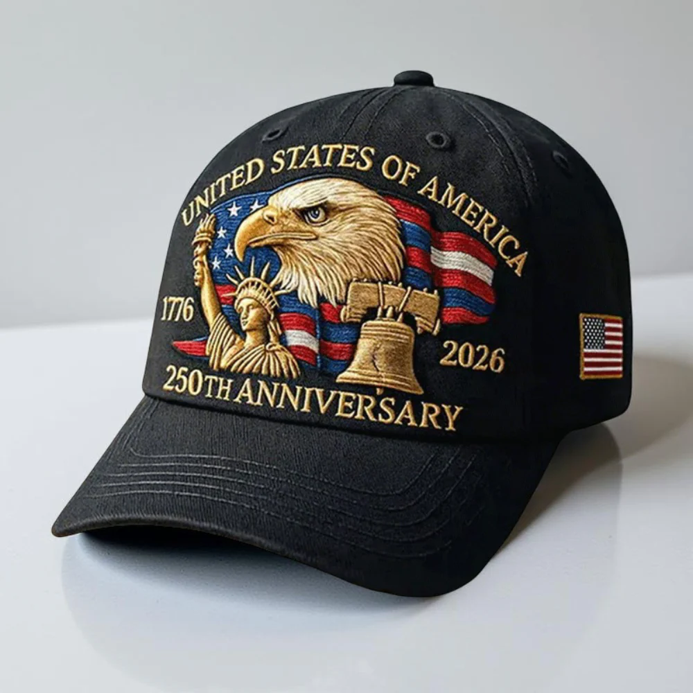 Men’s Baseball Cap Patriotic Eagle 250th Anniversary Veterans Hat - Image 16