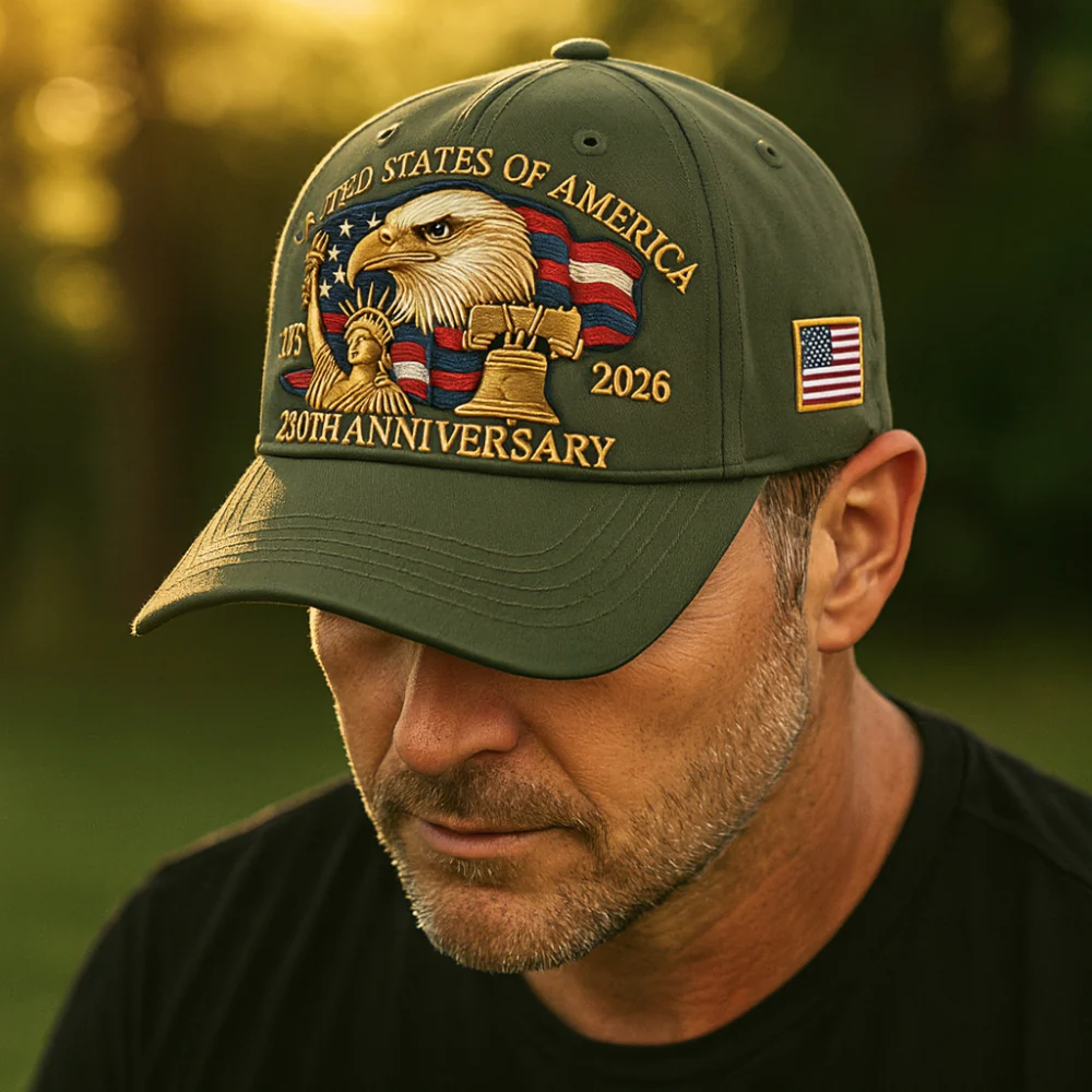 Men’s Baseball Cap Patriotic Eagle 250th Anniversary Veterans Hat - Image 5