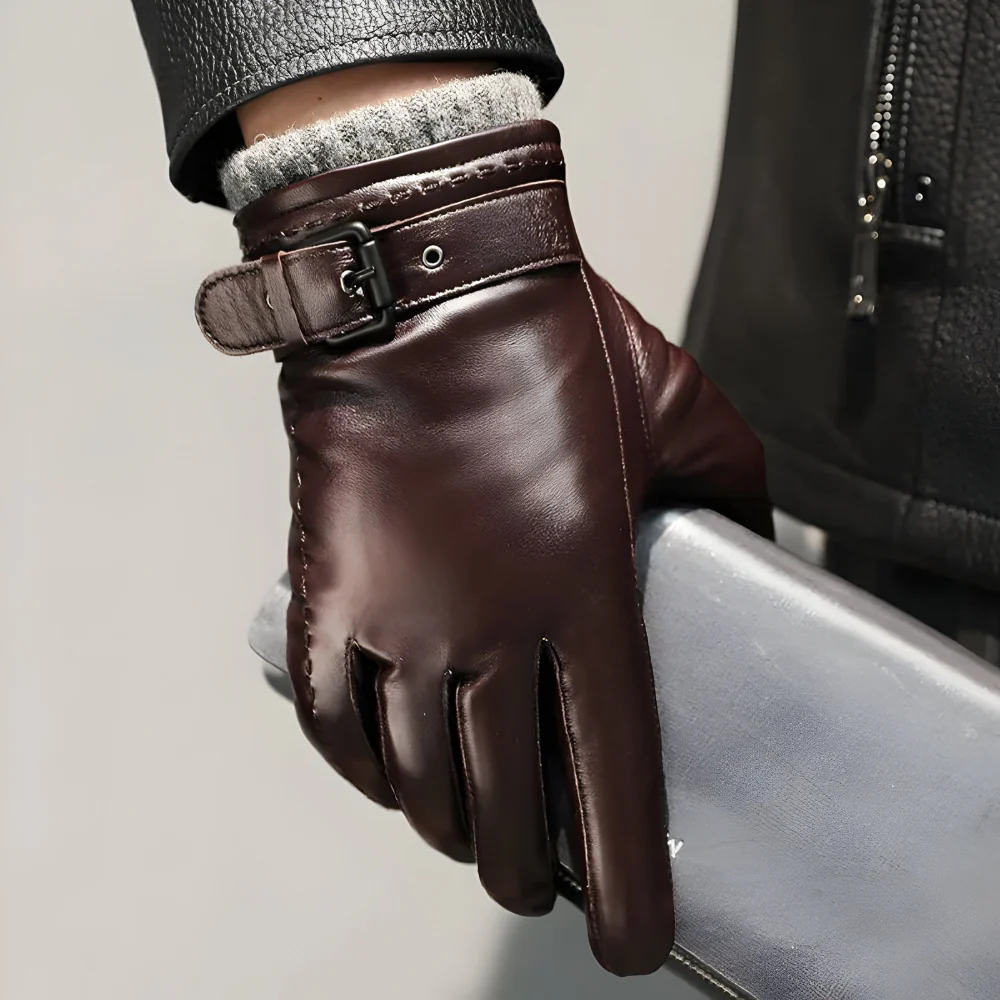 Men's Gloves Winter Touchscreen Strap Closure Driving Style - Image 4