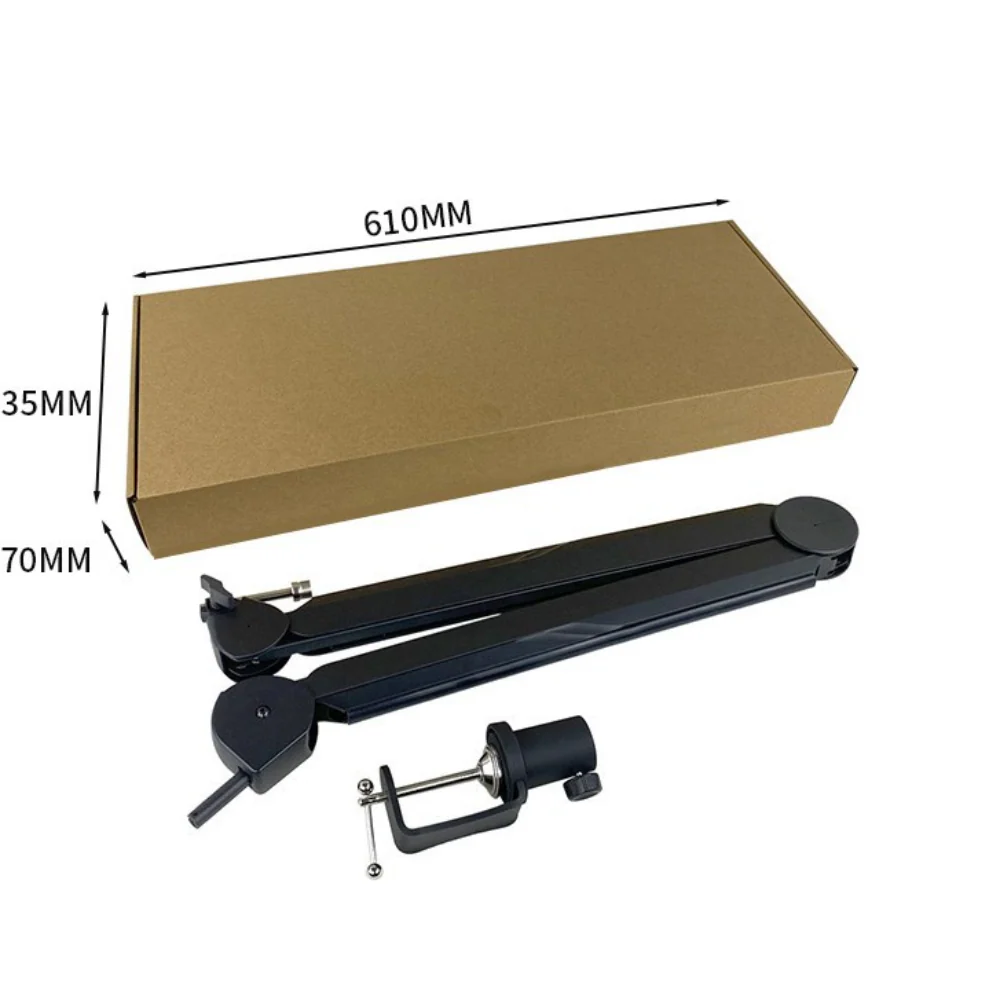 Microphone Stand Adjustable Desk Boom Arm Cable Management - Image 5