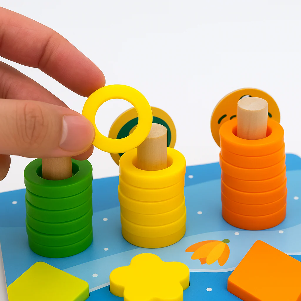 Montessori Wooden Activity Board Learning Toy Toddlers - Image 5