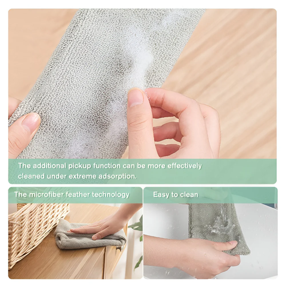 Mop Retractable Gap Cleaning Tool Microfiber Brush Flat Design - Image 11