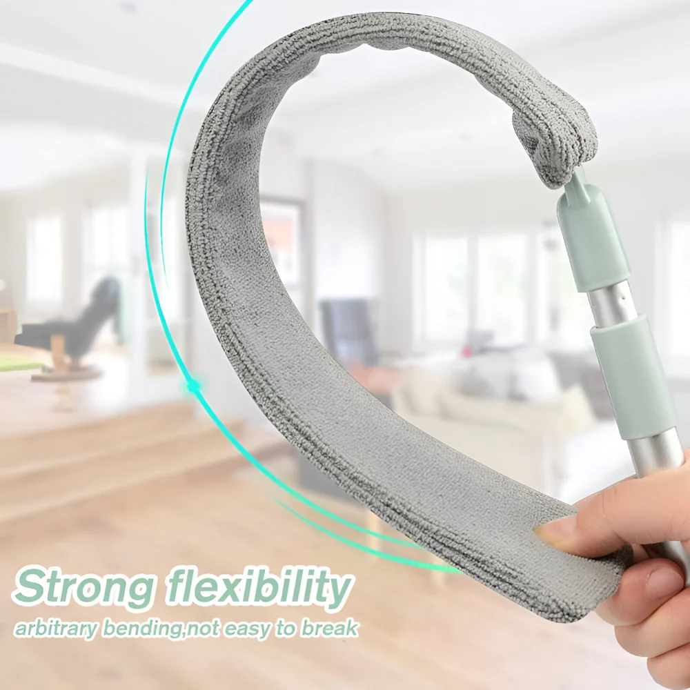 Mop Retractable Gap Cleaning Tool Microfiber Brush Flat Design - Image 8