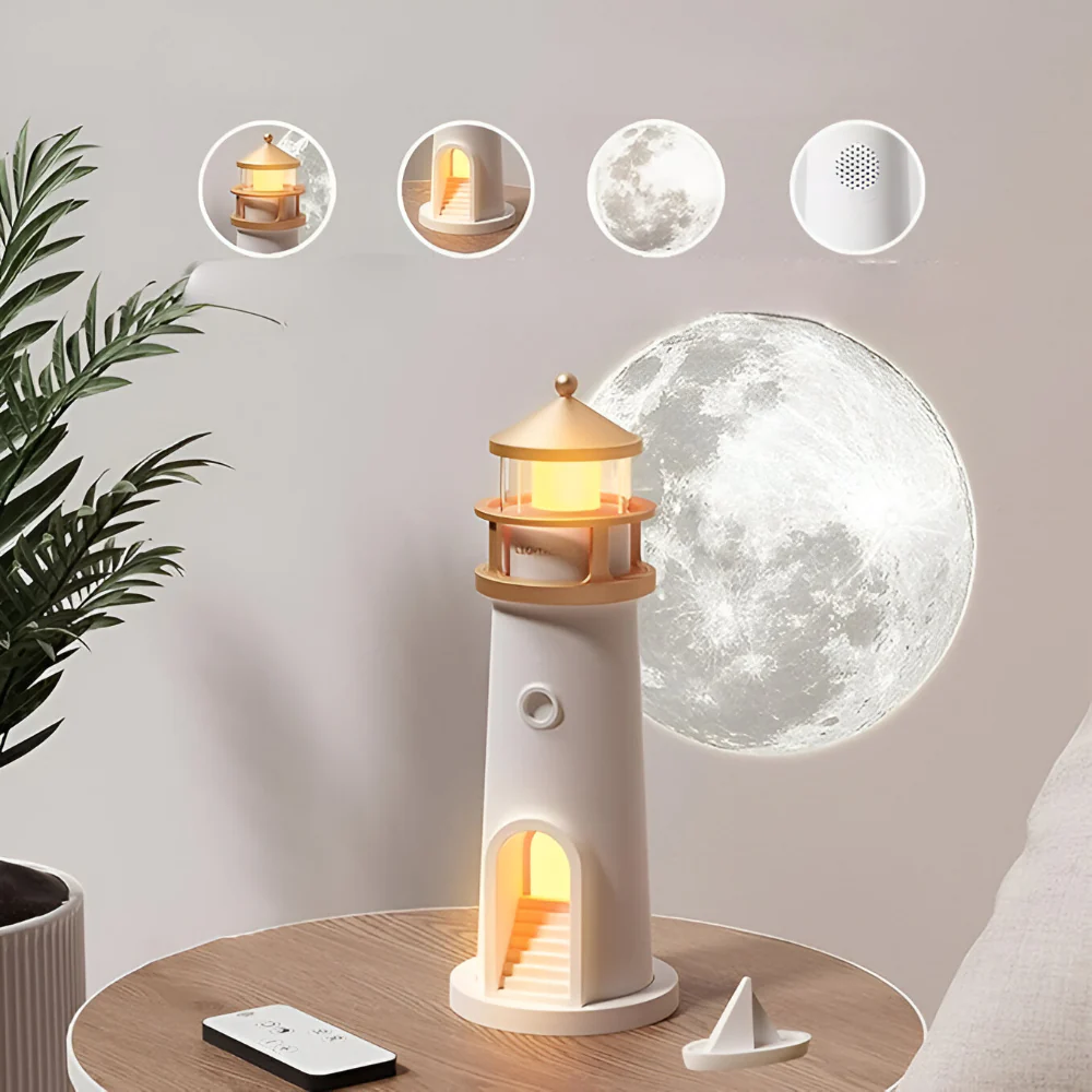 Night Light Projection Lighthouse LED Room Decor Lamp - Image 8