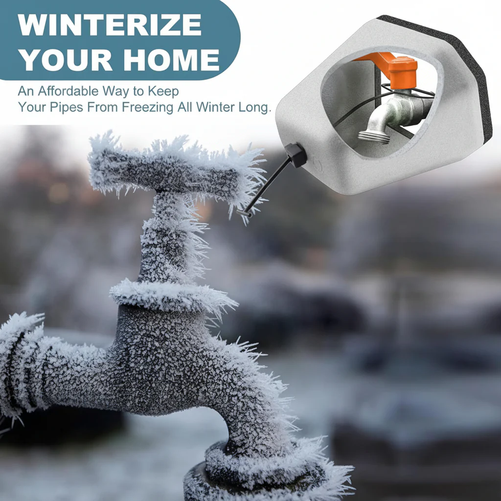Outdoor Faucet Covers Insulated Foam Freeze Protection Winter - Image 5