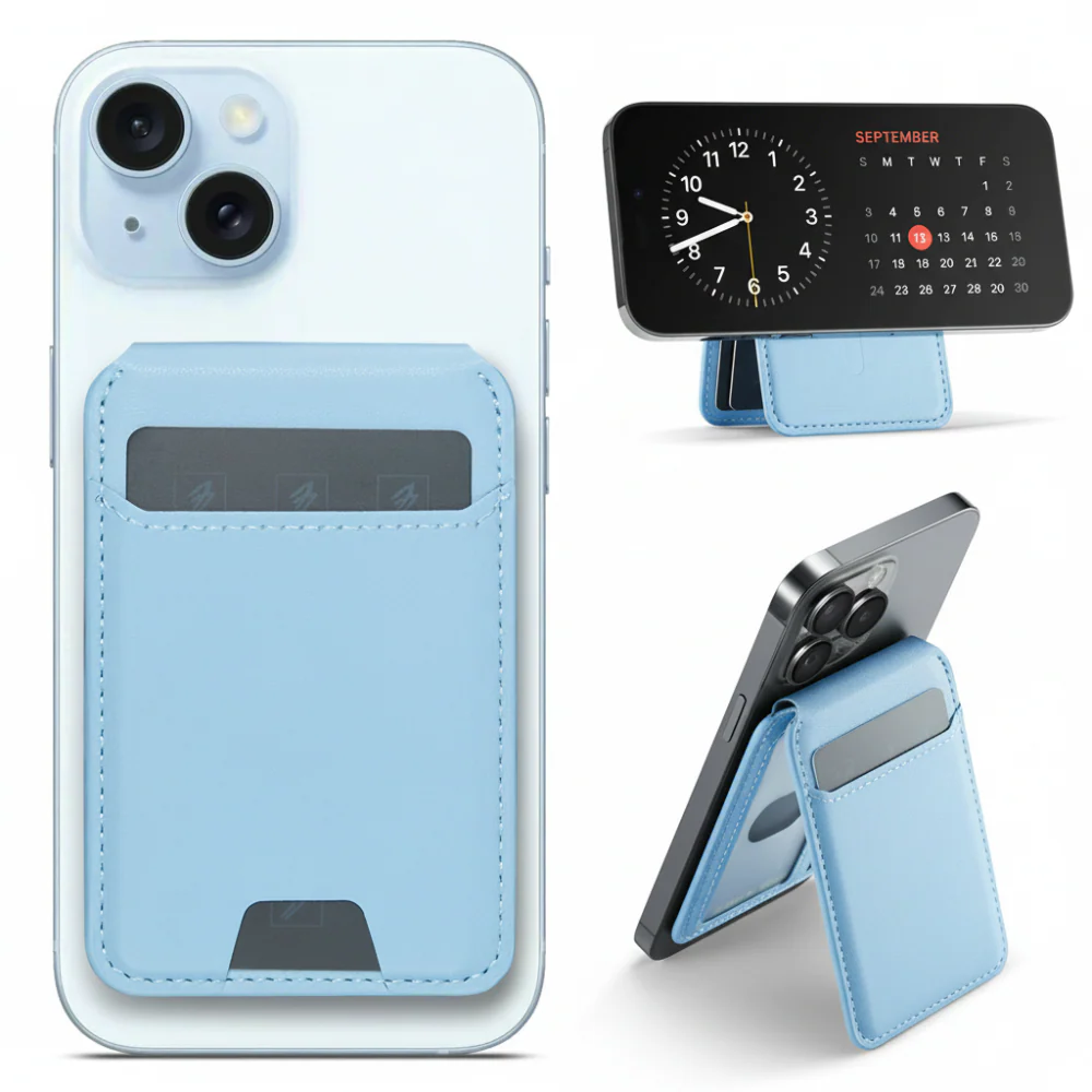 Phone Wallet Magnetic Stand Find My Tracking Card Holder - Image 4