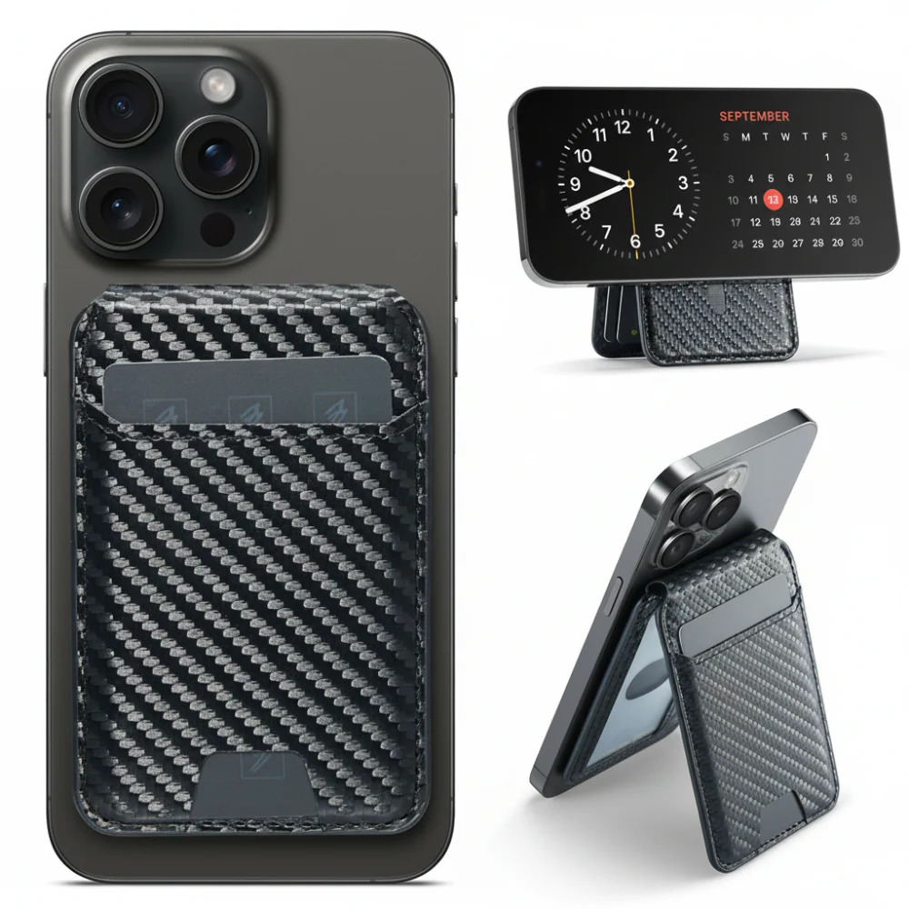 Phone Wallet Magnetic Stand Find My Tracking Card Holder - Image 7