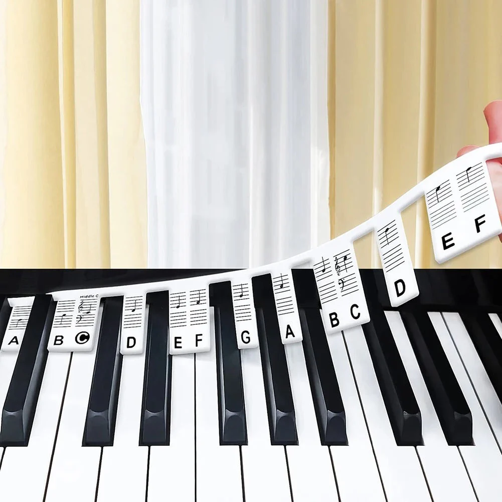 Piano Keyboard Stickers Silicone Note Labels Key Learning - Image 5