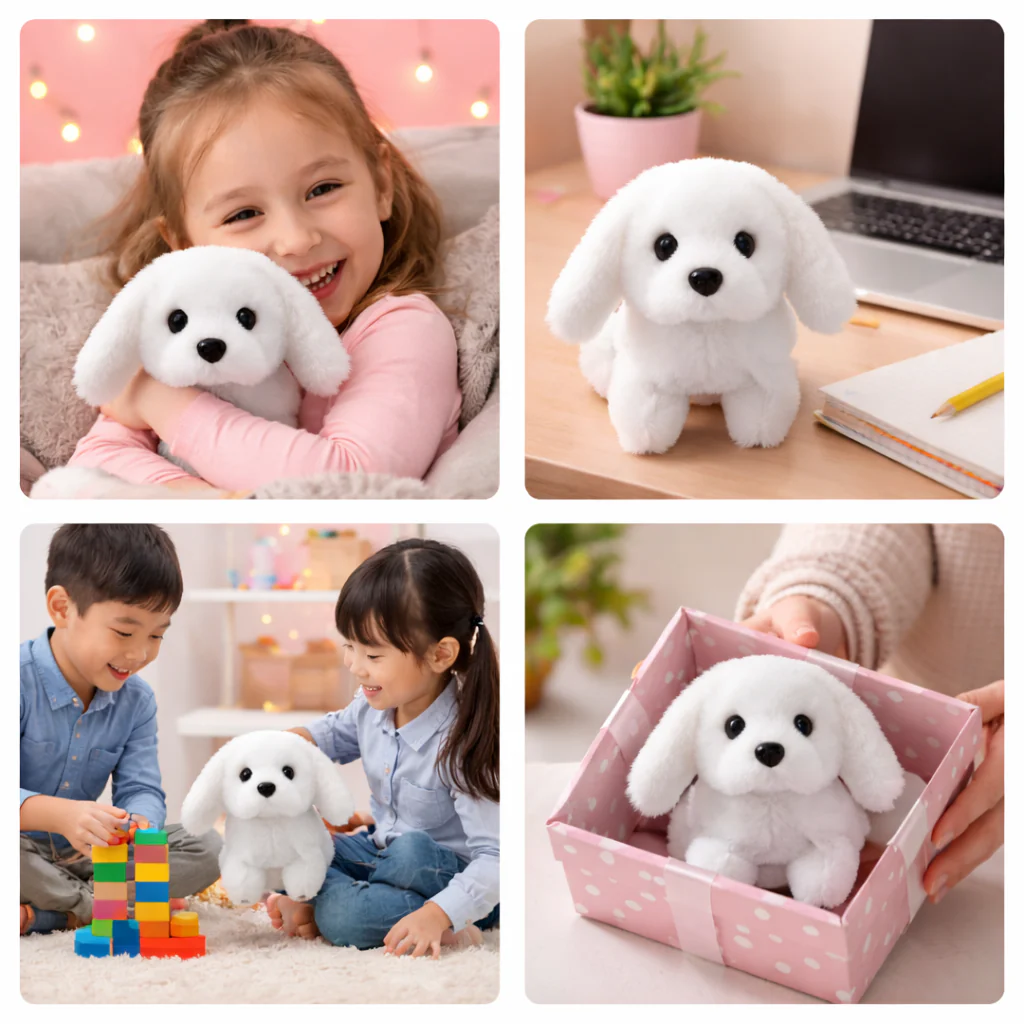Plush Puppy Toy Interactive Dog Realistic Moving Soft - Image 3