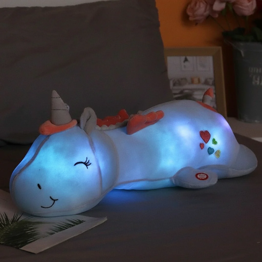 Plush Toy Light Up Unicorn Soft LED Night Light Stuffed Animal - Image 2