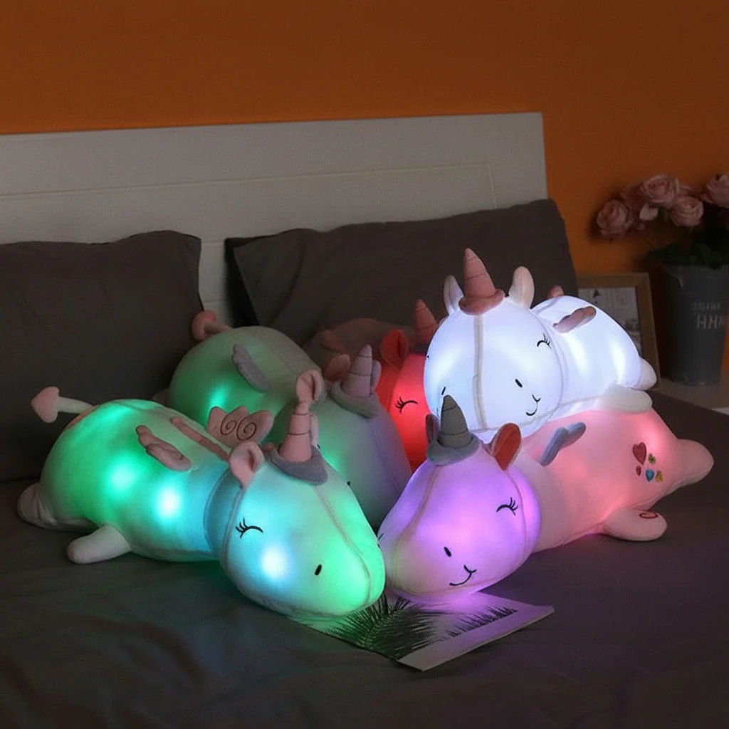 Plush Toy Light Up Unicorn Soft LED Night Light Stuffed Animal - Image 5