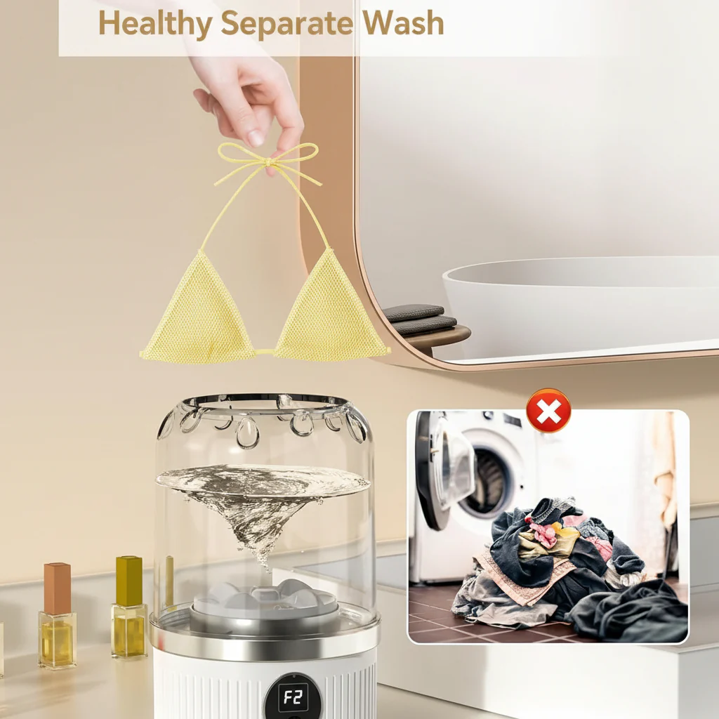 Portable Washing Machine Mini USB Compact Laundry Cleaner - Image 3
